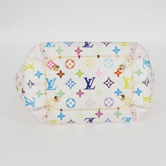 LOUIS VUITTON Monogram Multicolor Annie MM Tote Bag White M40307 LV Auth 131091V - Picture 6 of 14